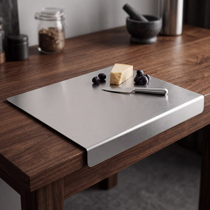 EffiDrops Stainless Steel Chopping Board for Kitchen – Heavy-Duty Cutting Board for Vegetables, Fruits & Meat
