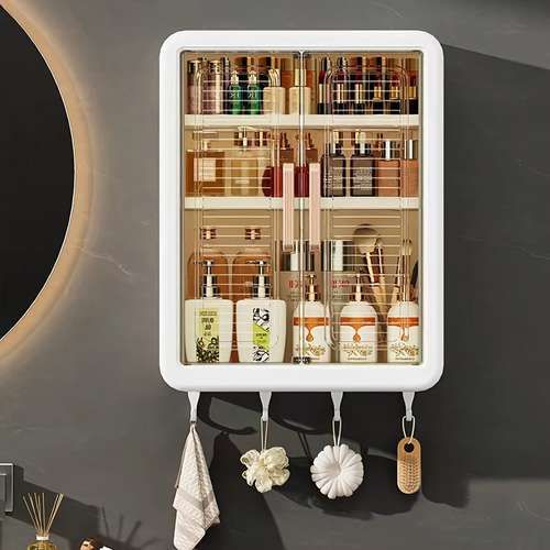 EffiDrops 3-Tier Wall-Mounted Bathroom Cabinet