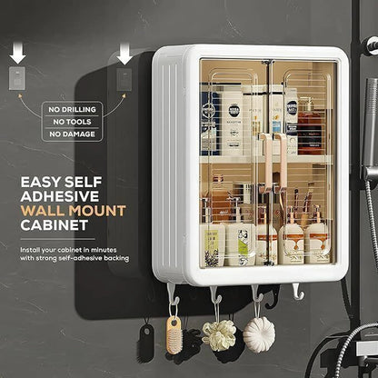 EffiDrops 3-Tier Wall-Mounted Bathroom Cabinet